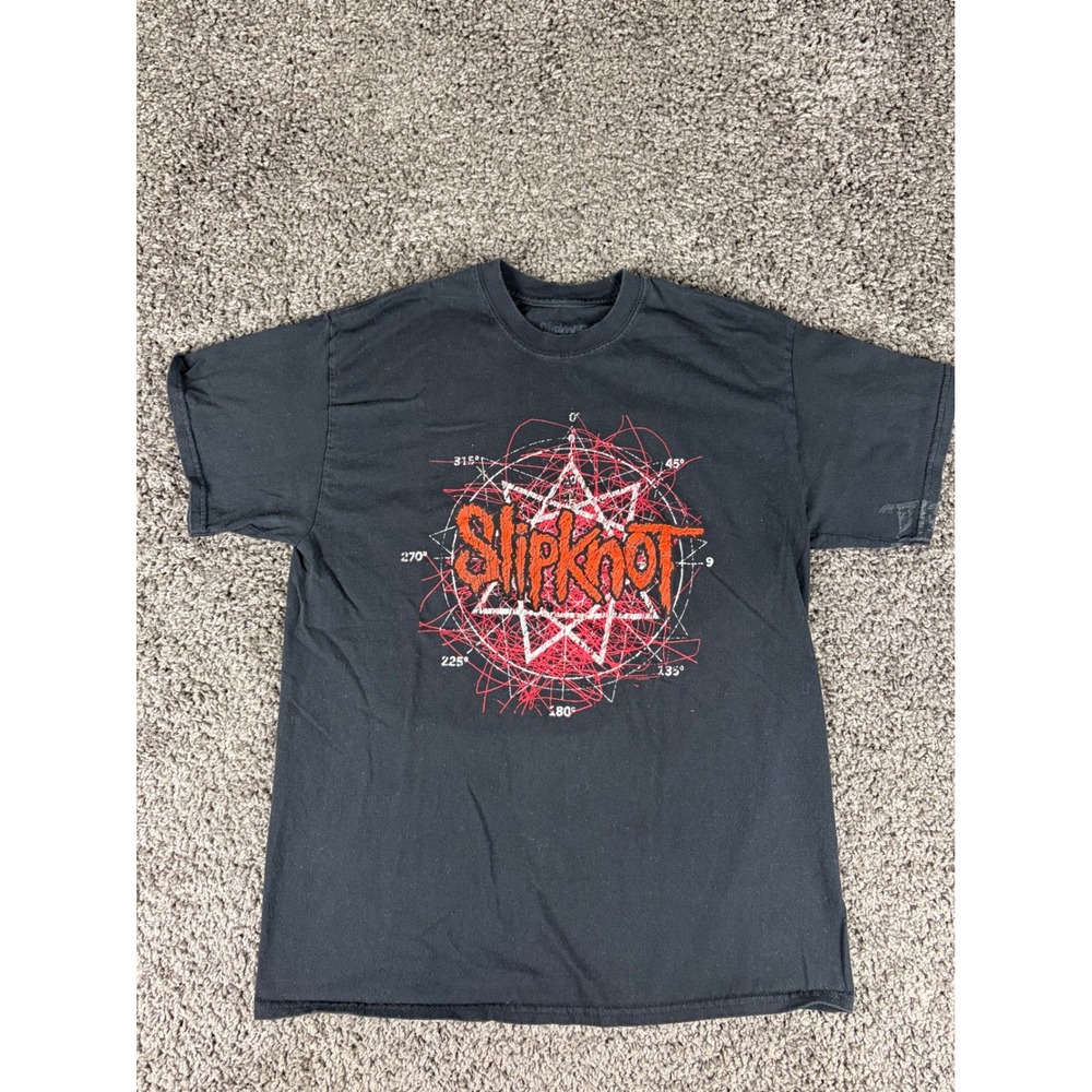 Slipknot Graphic Band T-Shirt Mens Large Black Short Sleeve Heavy Metal Rock Tee